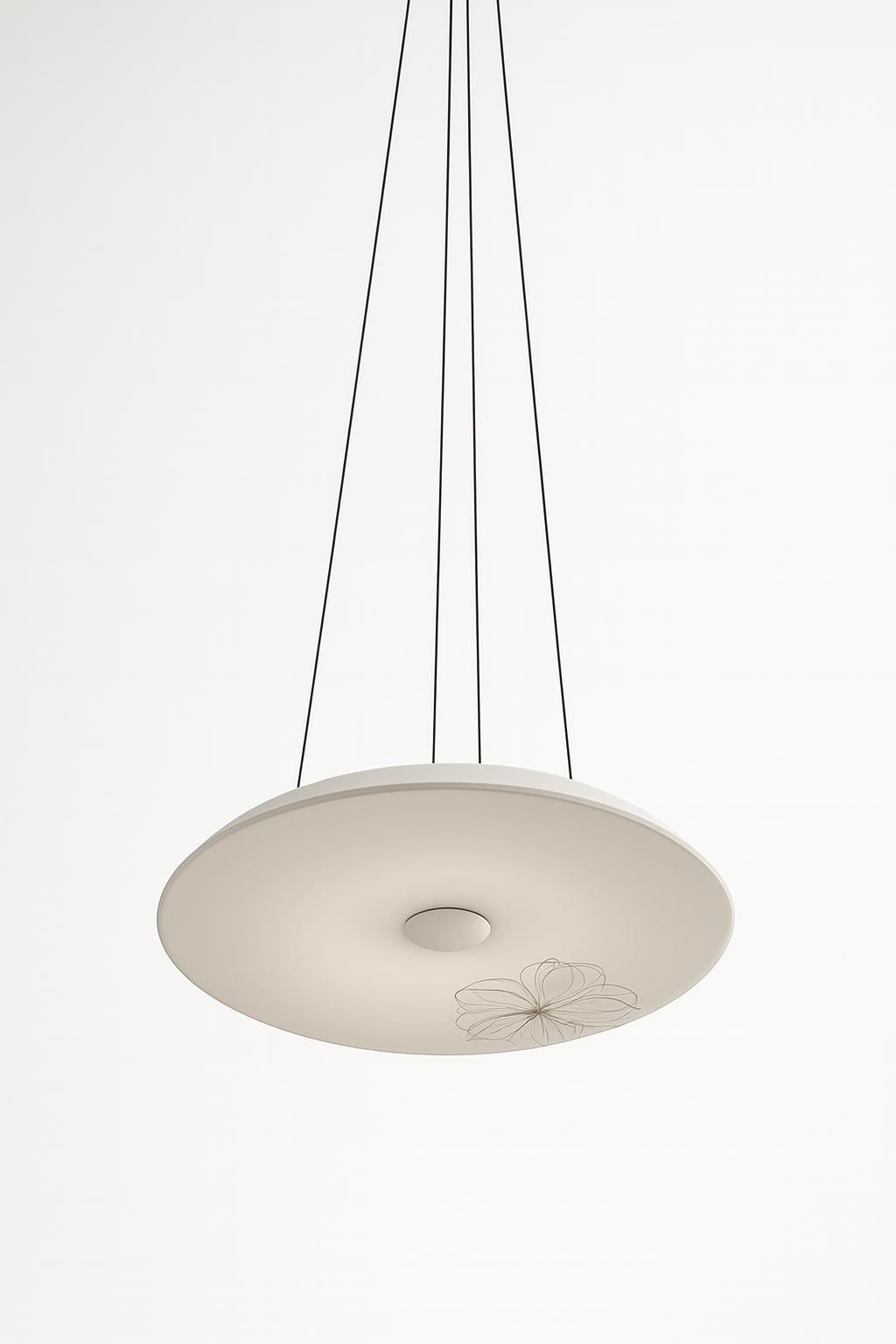 Pendant light fixture with D base lamp