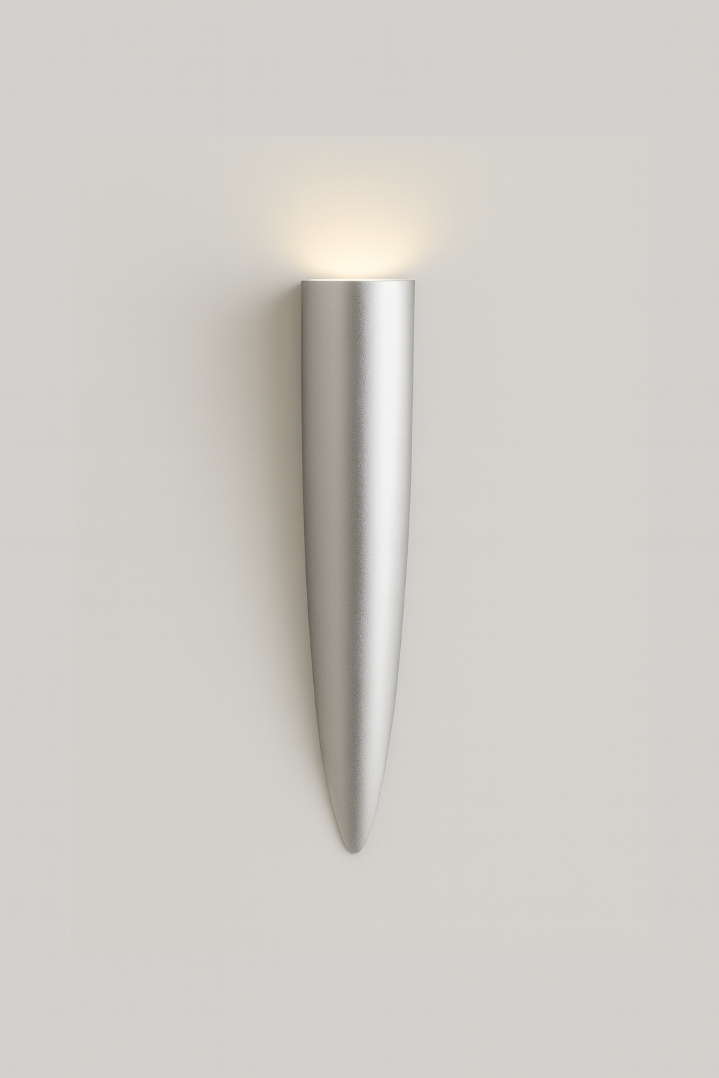 Tall, thin wall-mounted light fixture with GU10 base lamp