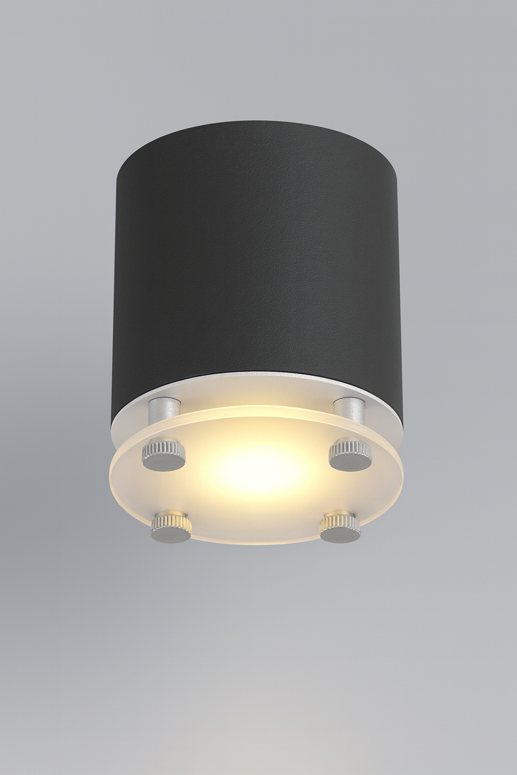 Black Mounted downlight with GU10 Base lamp