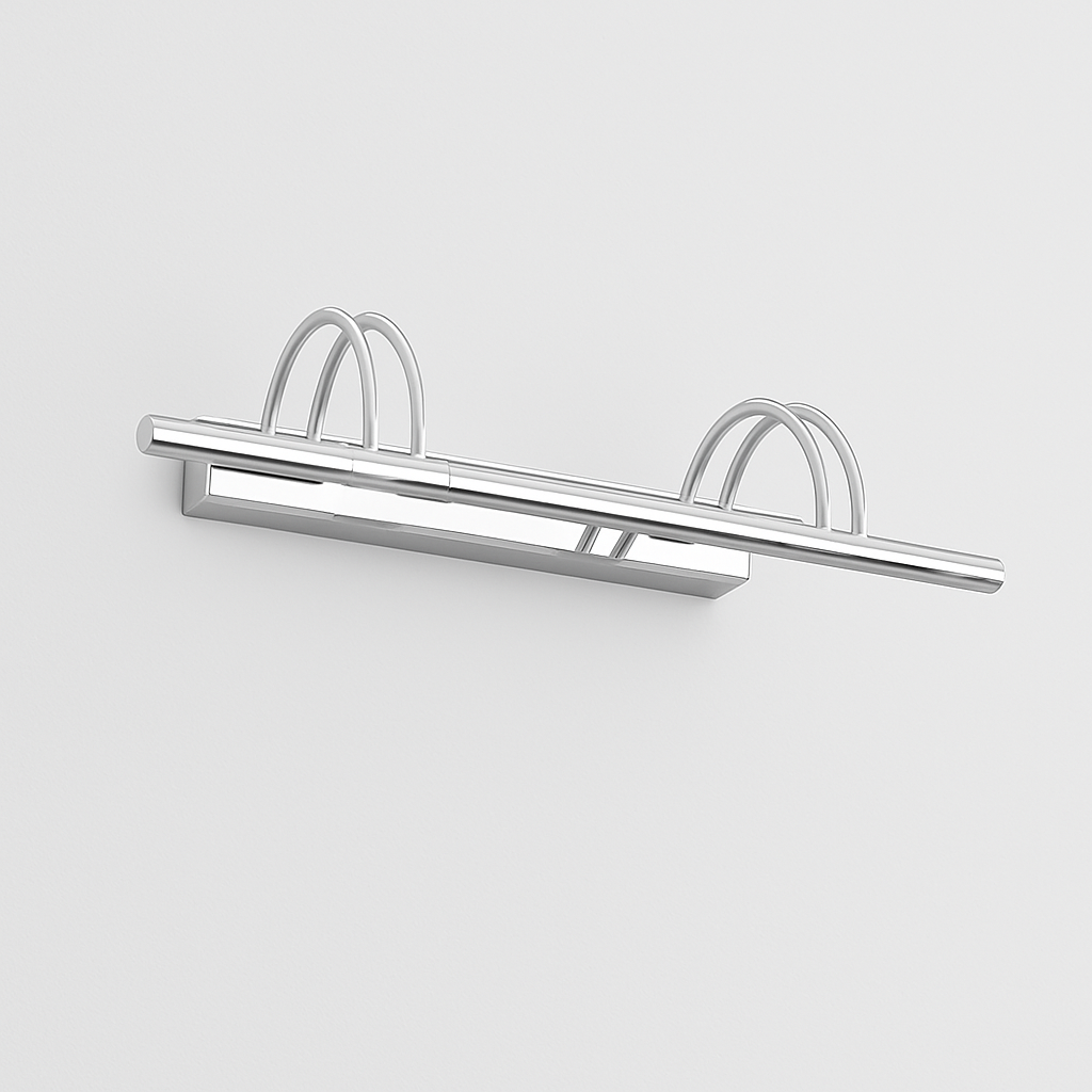 Chrome picture wall light with MR16 base lamp