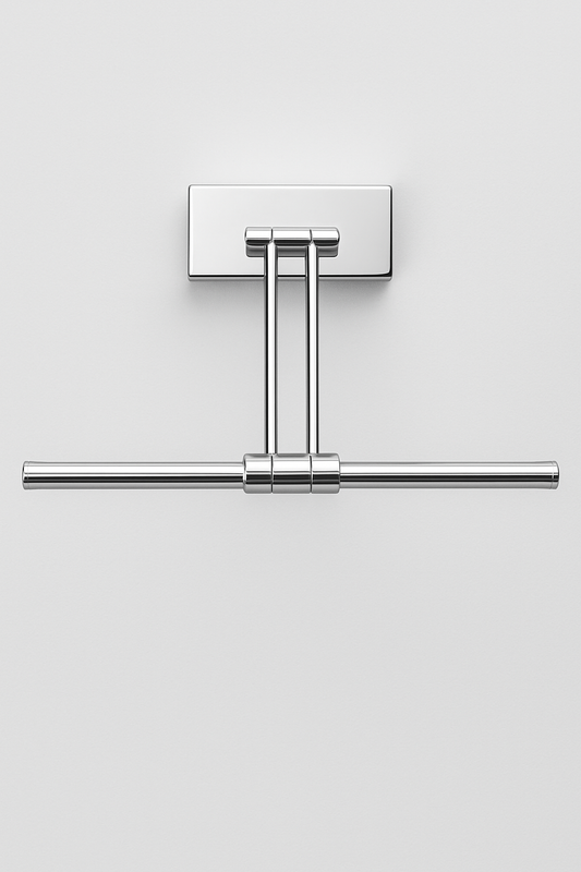 Chrome wall-mounted Picture light fixture with G4 base lamp