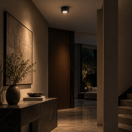 Black mounted downlight in UAE