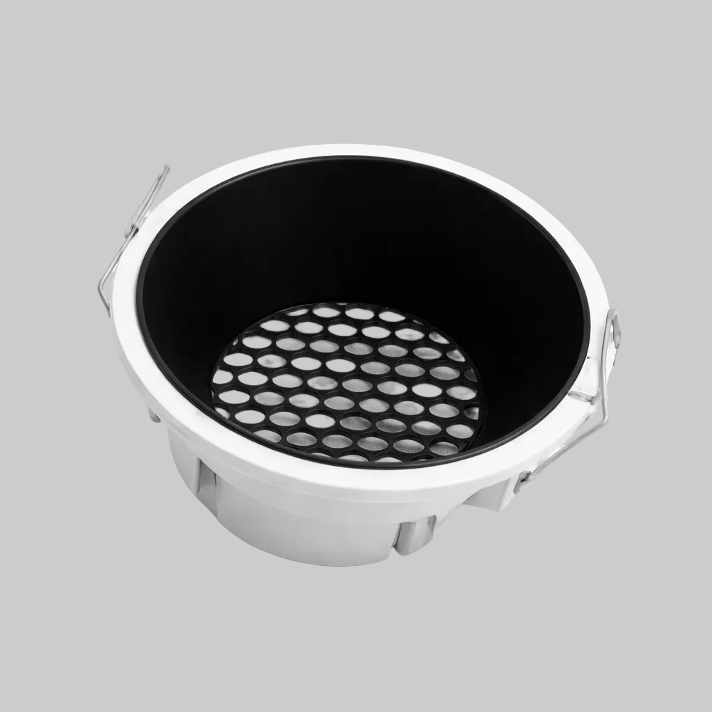 Black round recessed spotlight frame 