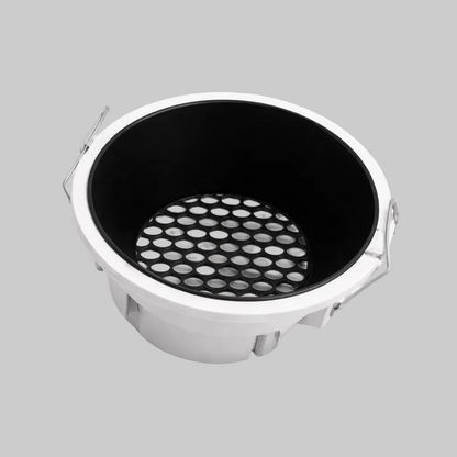 Black round recessed spotlight frame 