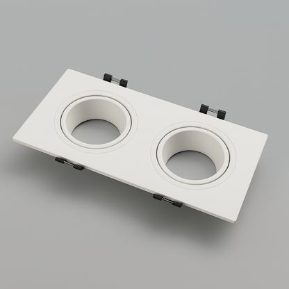 White double recessed MR16 base spotlight fixture 