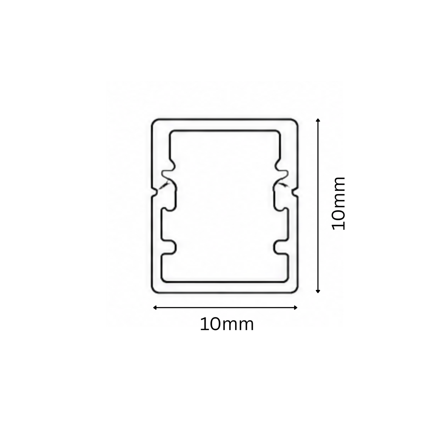 1010 Aluminum profile dimension