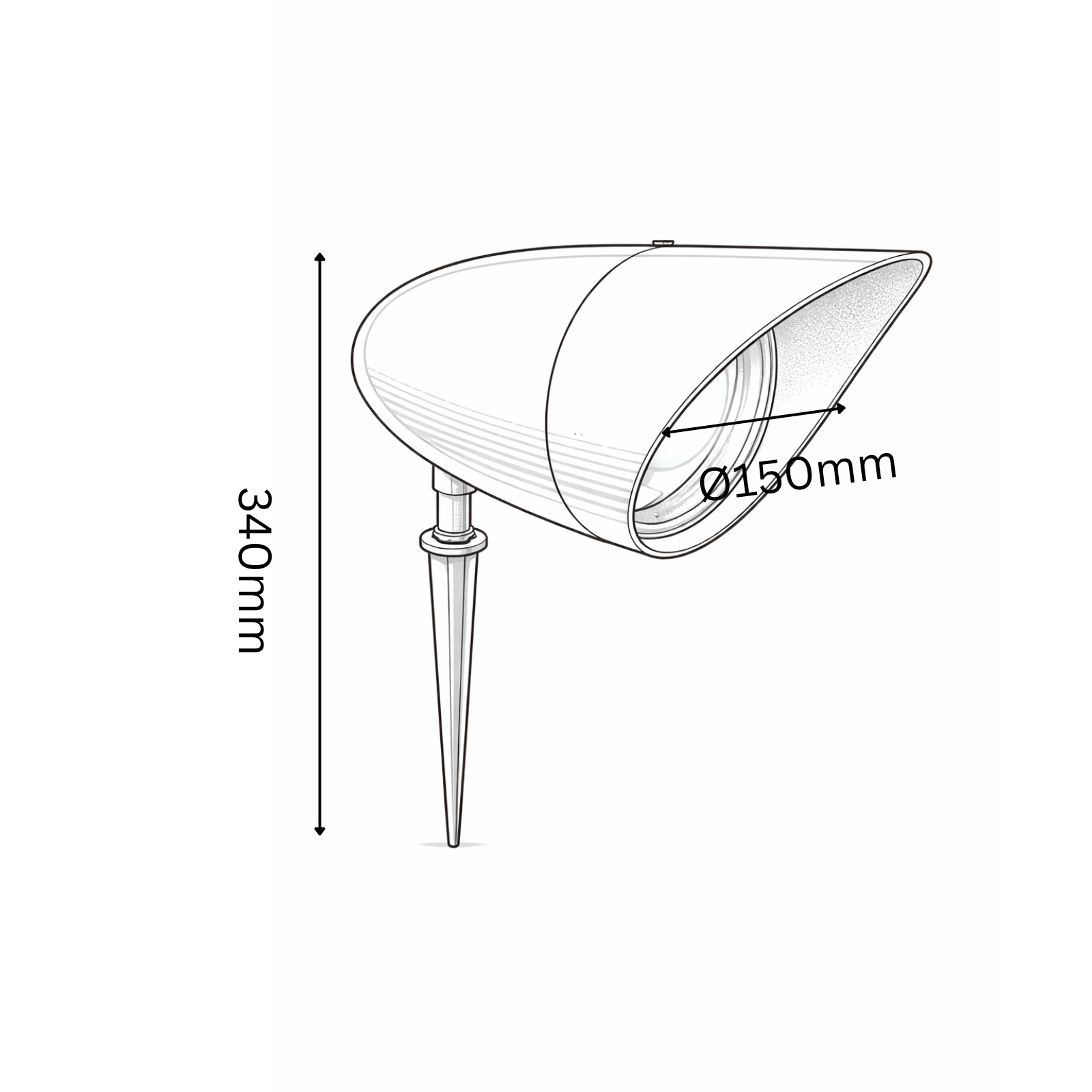 Technical drawing of a wall-mounted light fixture with dimensions labeled.