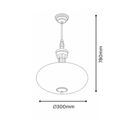 Technical Drawing of the suspended light 