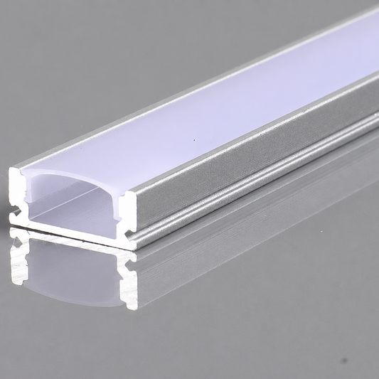 Mounted aluminium profile with SMD base lamp