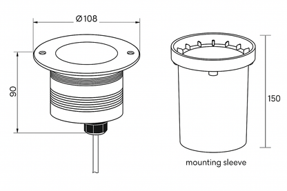 Technical drawing of a cylindrical component with dimensions labeled