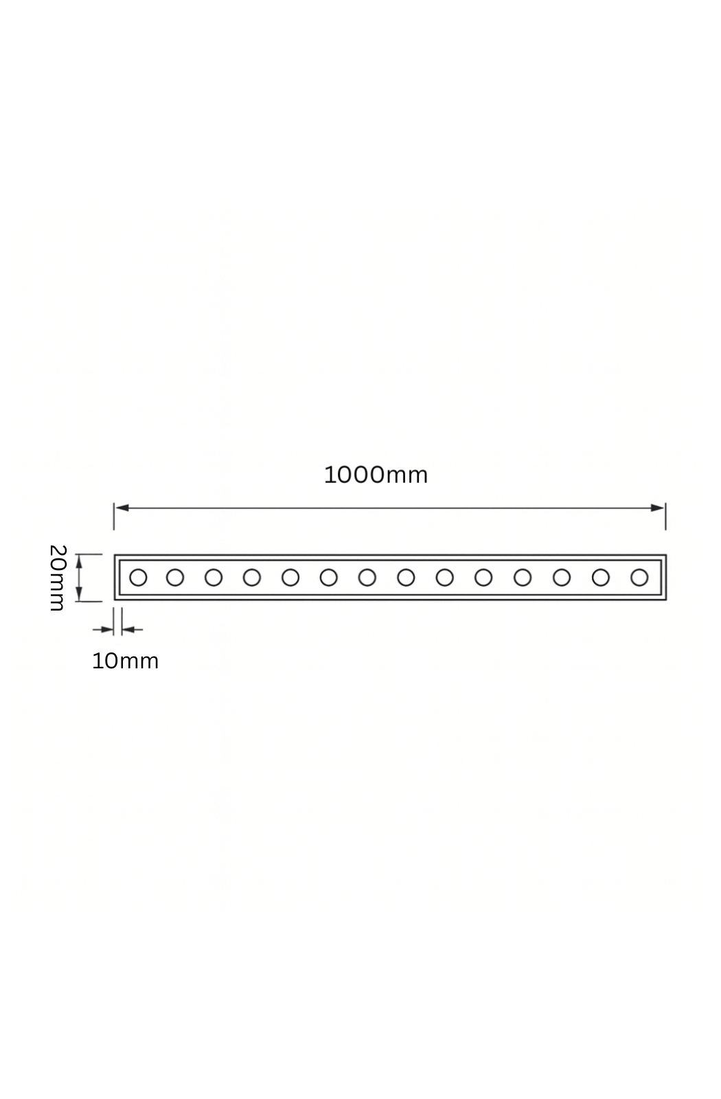 Measurement chart with dimensions labeled on a white background