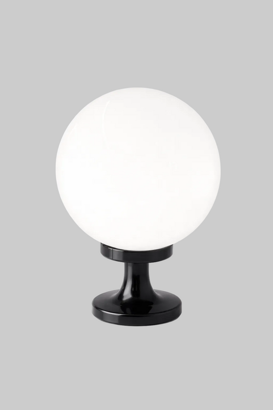 Black Top wall globe light 