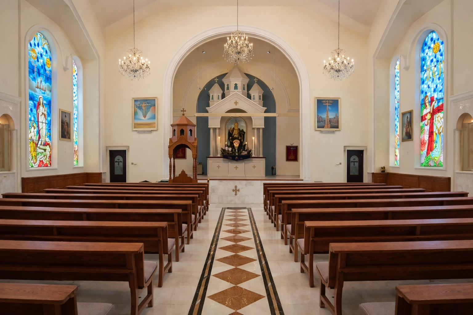 Abu_dhabi_armenian_church Lighting Project in Abu Dhabi UAE