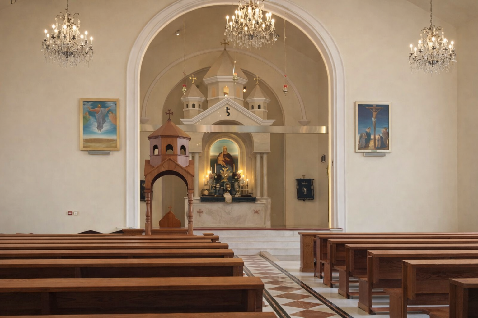 Abu_dhabi_armenian_church Lighting Project in Abu Dhabi UAE