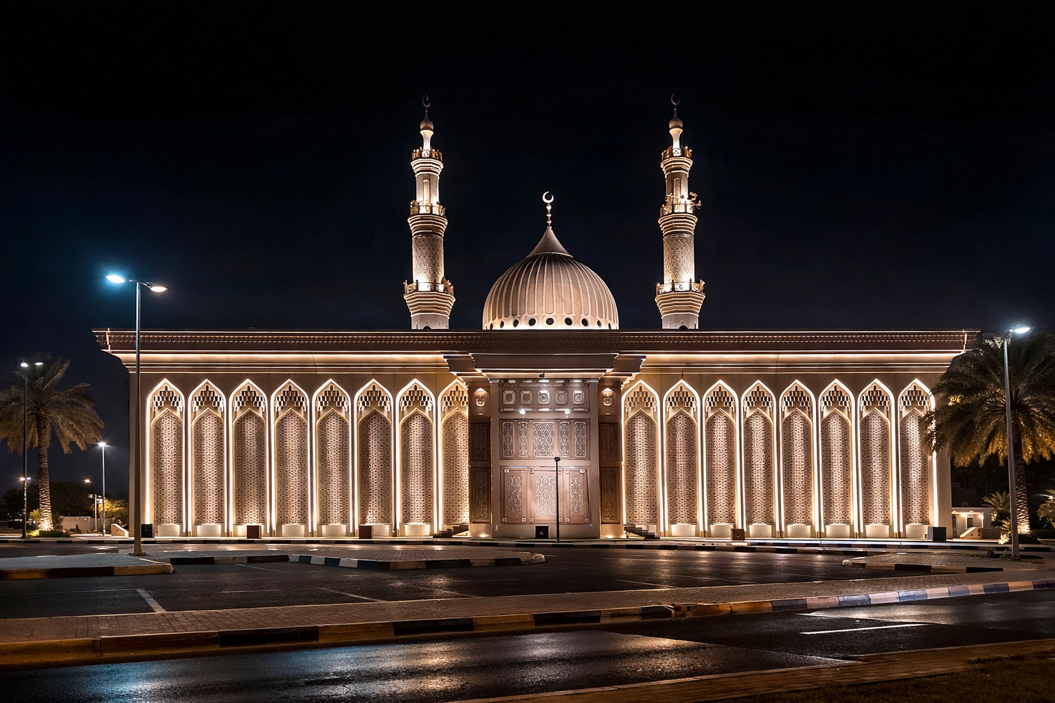 Ahmad Bin Hanbal Mosque Lighting Project in Sharjah UAE