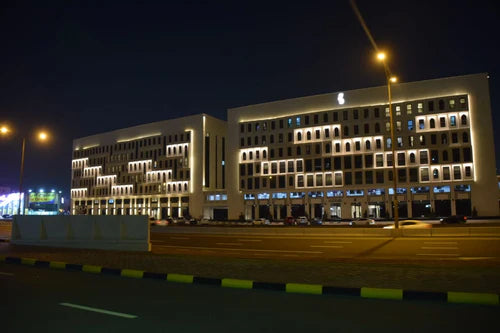 Al saud building lighting at Sharjah, UAE
