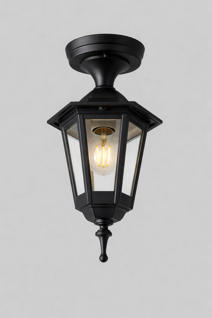 Mounted ceiling light with E27 base lamp