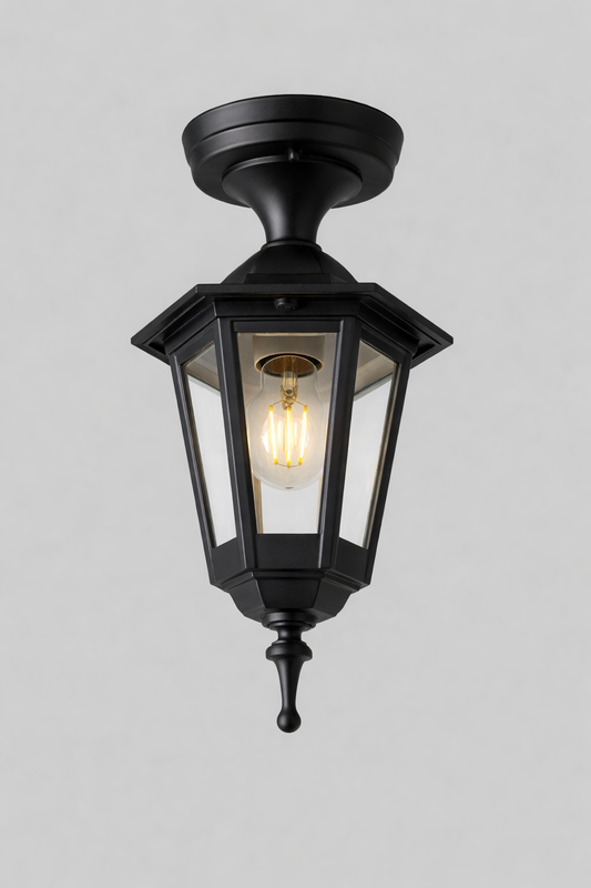 Mounted ceiling light with E27 base lamp