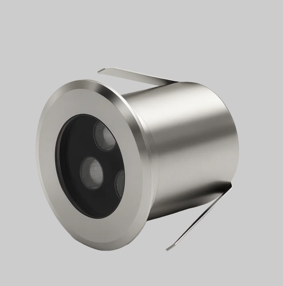 Metallicrecessed inground uplight with COB/SMD base lamp