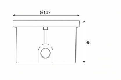 Technical drawing of a rectangular object with dimensions labeled