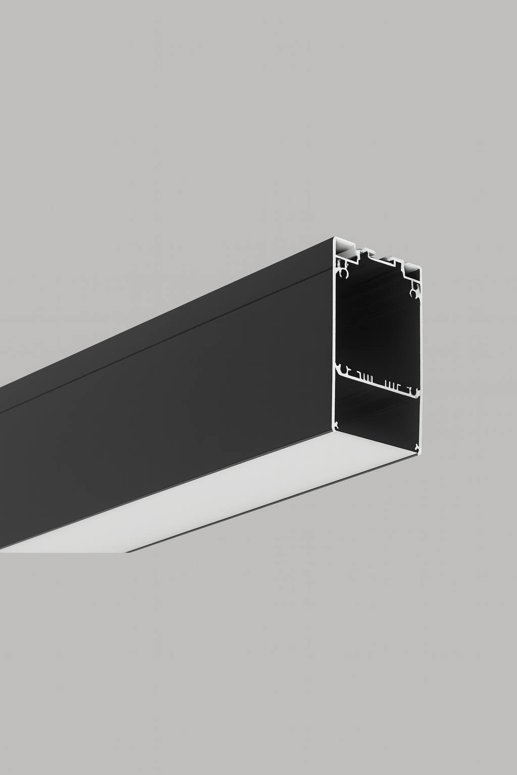 Mounted aluminium profile with COB/SMD base lamp