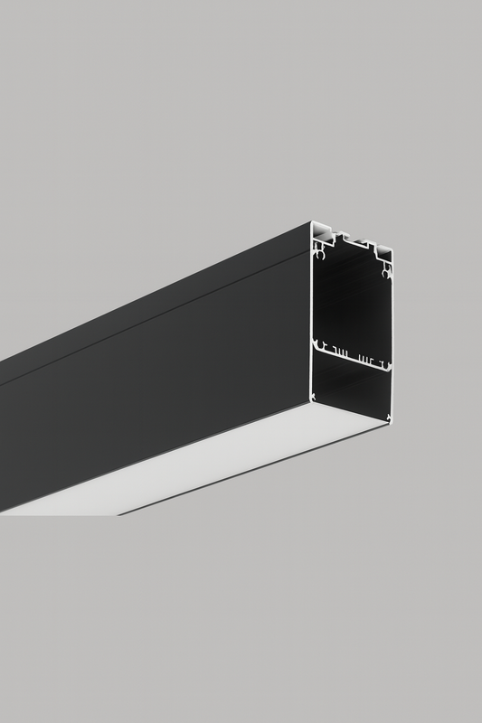 Mounted aluminium profile with COB/SMD base lamp