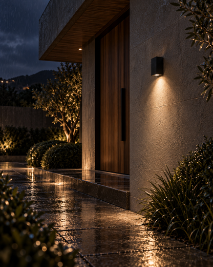 Black mounted wall light 