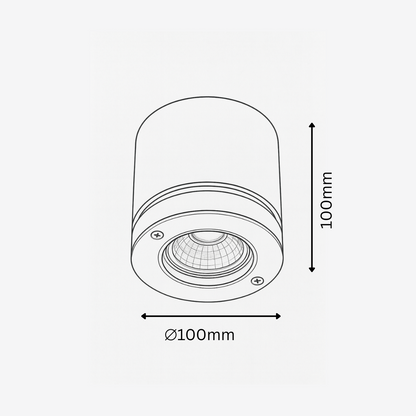 Mounted ceiling light fixture 