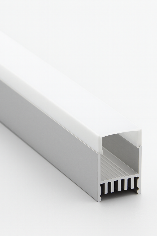 Mounted aluminium profile with COB/SMD base lamp