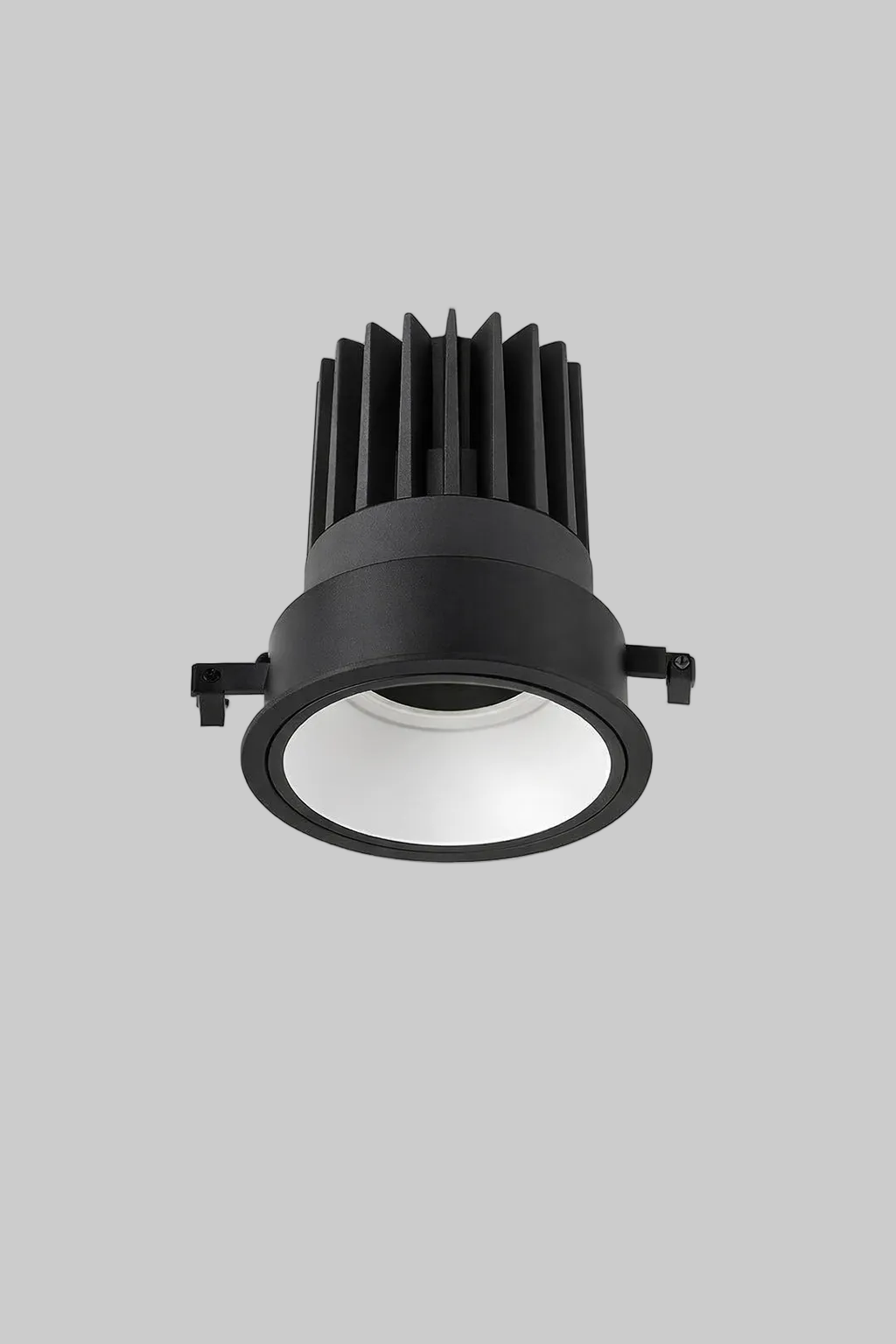 Recessed spotlight with matte white reflector 