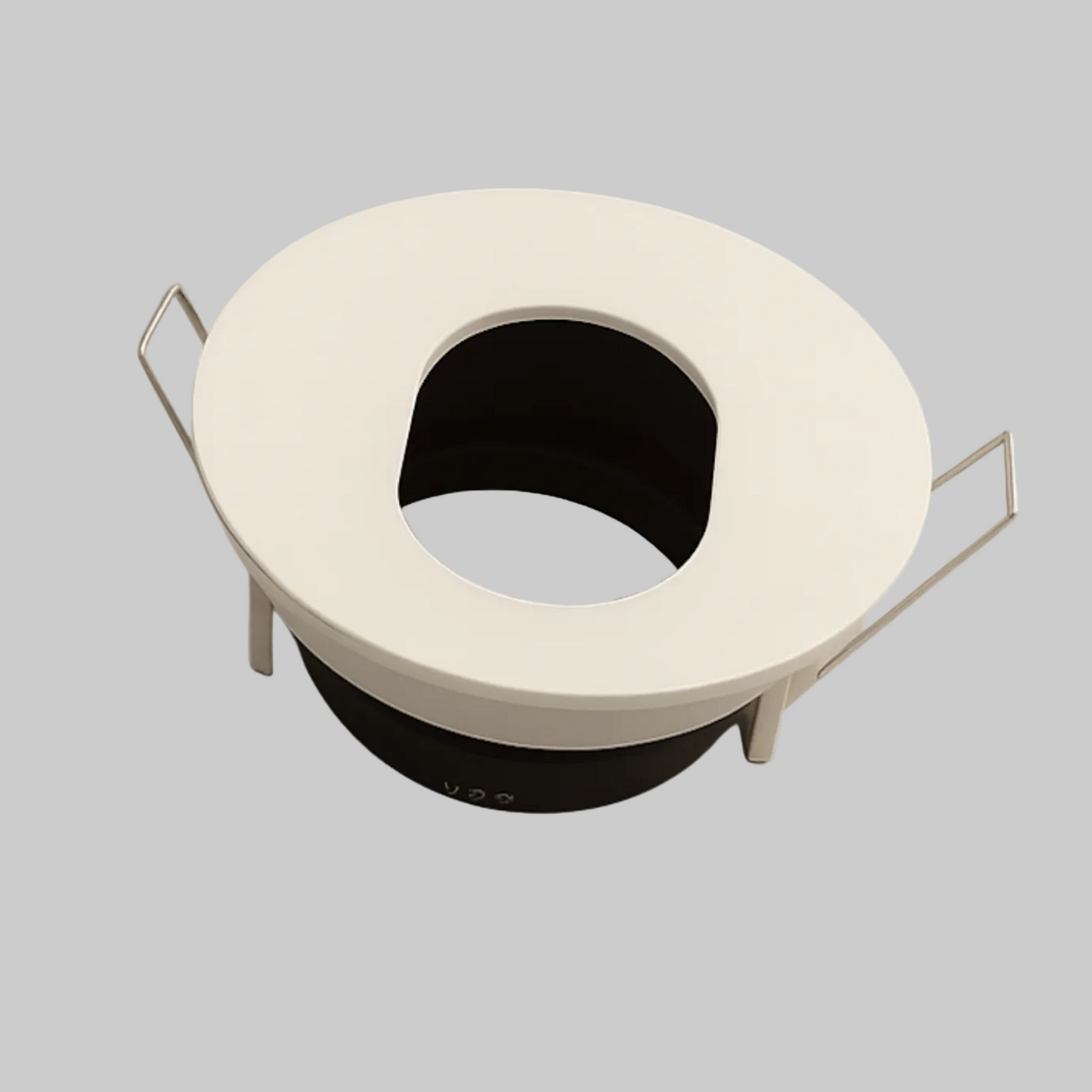 Round white recessed spotlight fixture