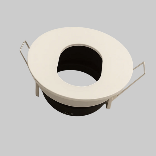 Round white recessed spotlight fixture