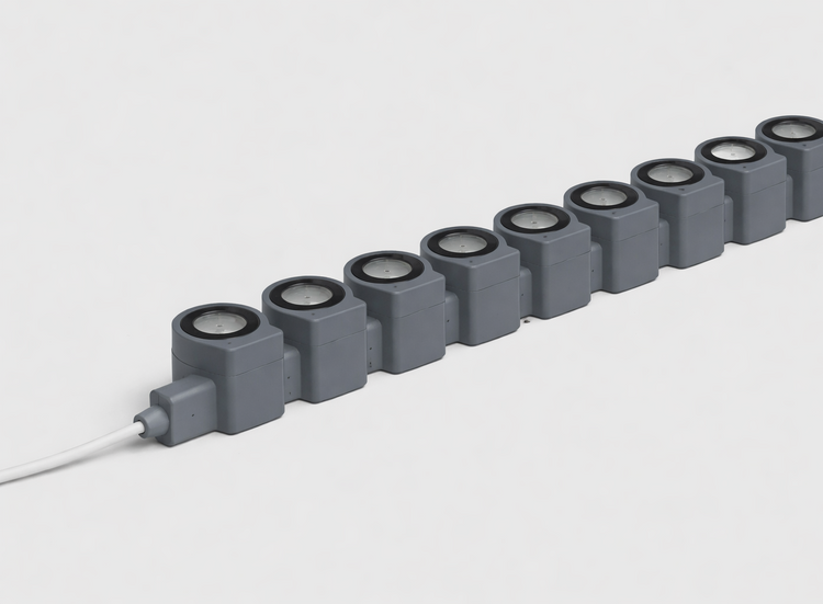 Grey bendable wall washer with COB/SMD base lamp