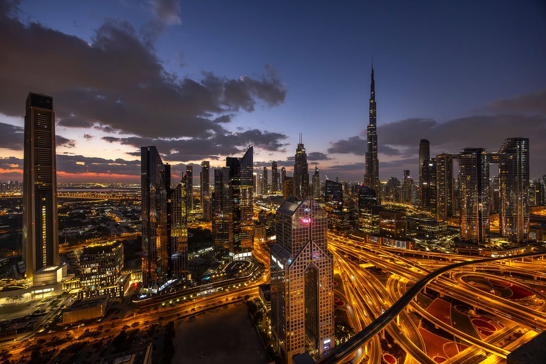 Dusit Thani Lighting at Sheikh Zayed Rd Dubai UAE