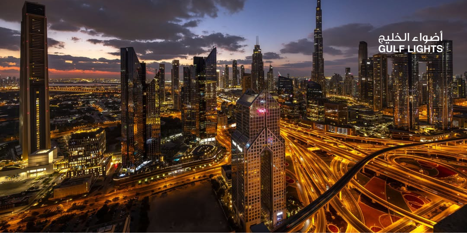 Dusit Thani Lighting at Sheikh Zayed Rd Dubai UAE