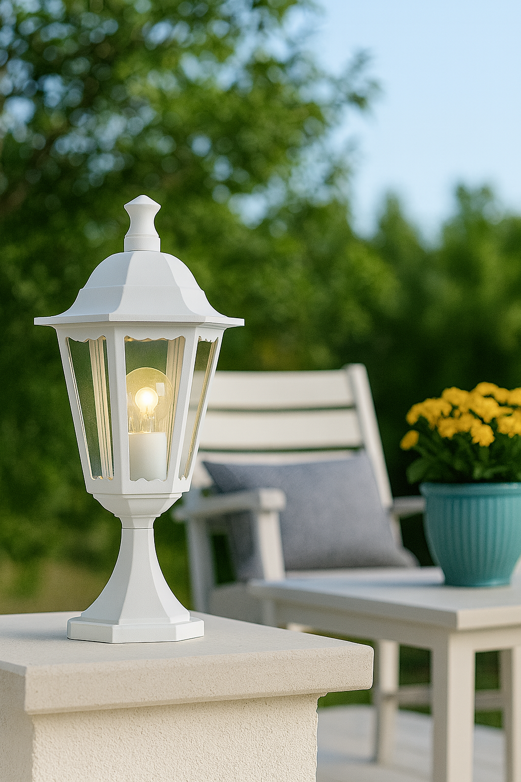 Application image of the outdoor top wall lantern EL-490P2W