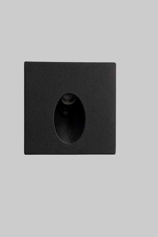 Square recessed step light with COB/SMD base lamp