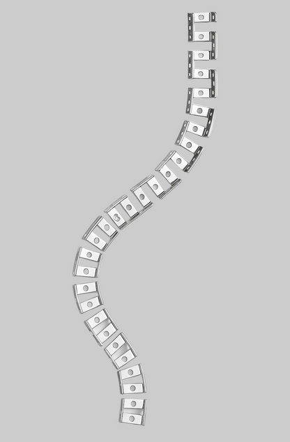 Flexible alumninium profile for strip light holder