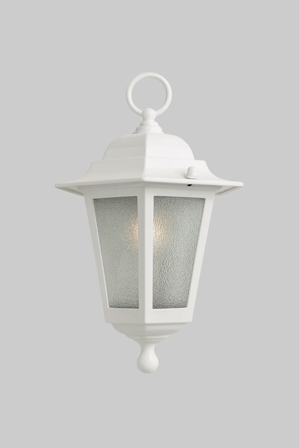 White outdoor lantern with mesh design E27 Base lamp