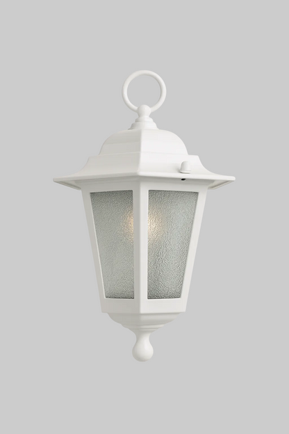 White outdoor lantern with mesh design E27 Base lamp