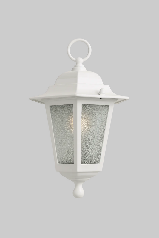 White outdoor lantern with mesh design E27 Base lamp