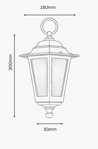 White outdoor lantern with mesh design E27 Base lamp