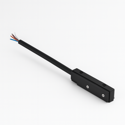 Power connector between power and track for strip light