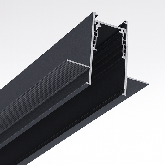 Recessed pre-bury magnetic track for the track light