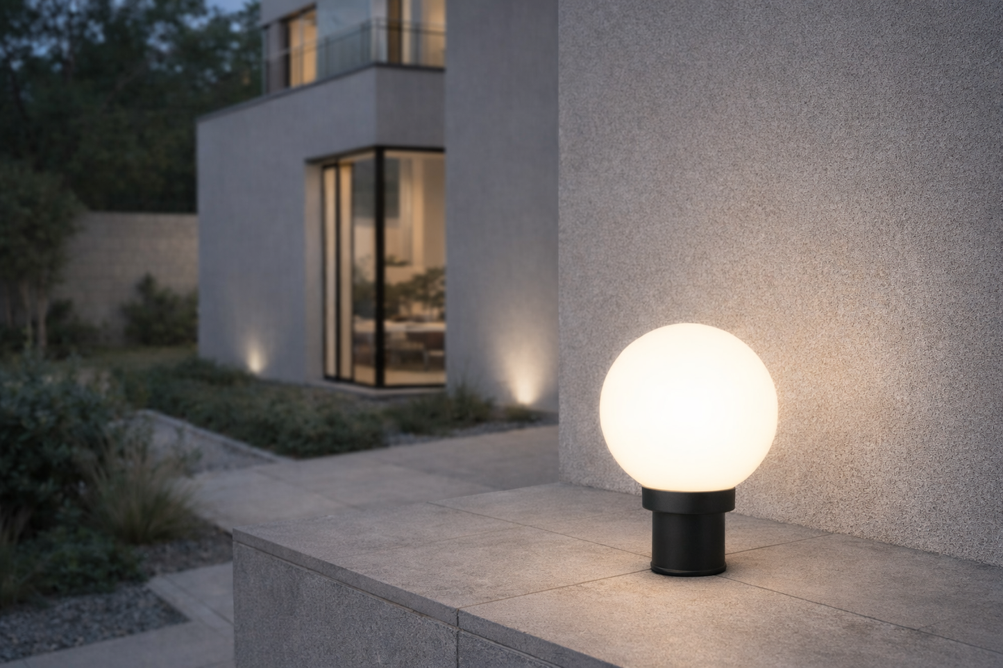 Application image of the top wall opal globe light