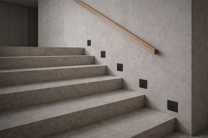black step light in a modern interior 