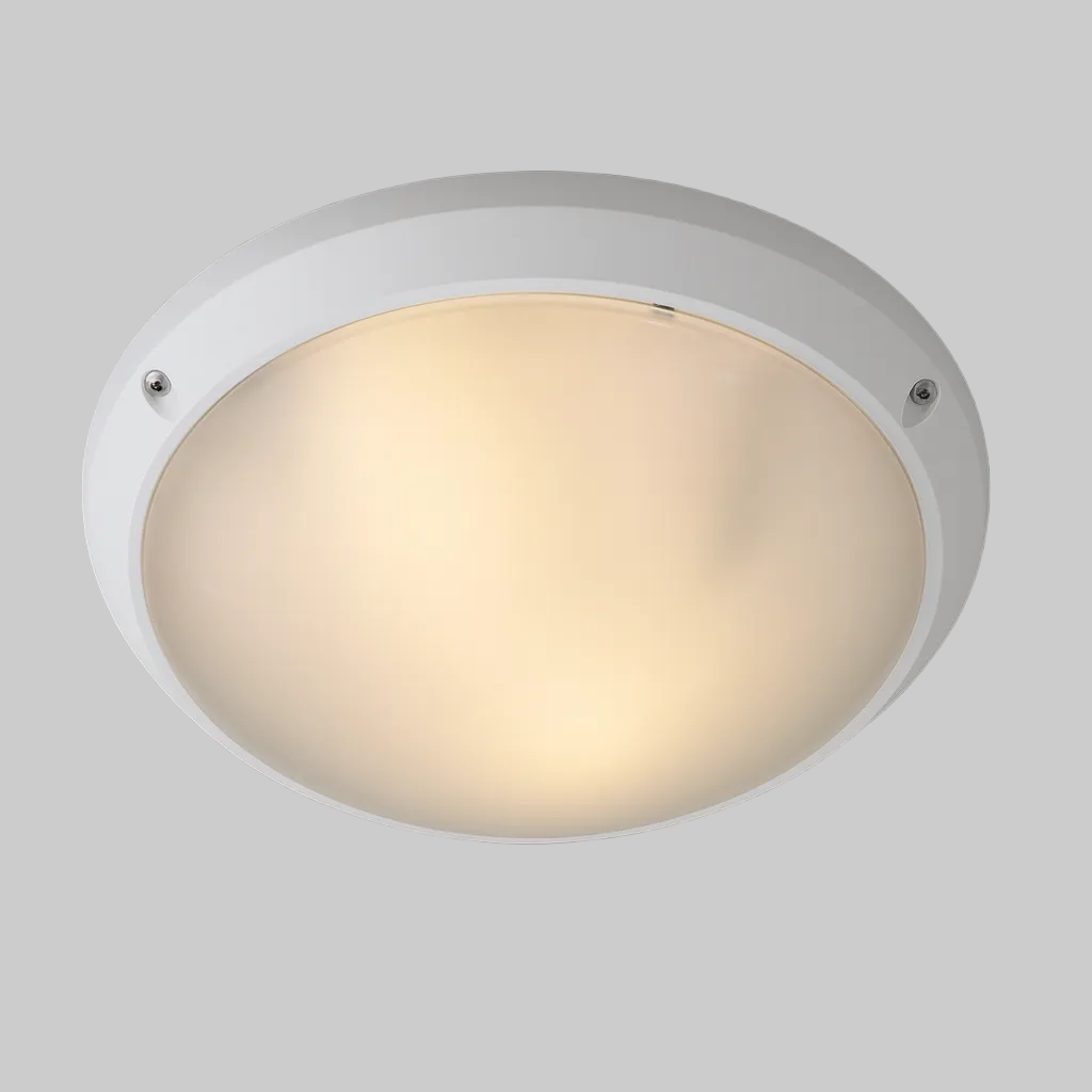 Round white downlight fixture with E27 Base lamp