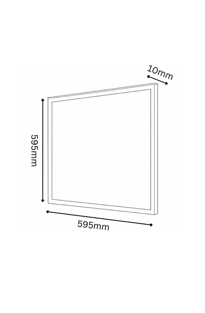 Measurement chart of a rectangular frame with dimensions labeled.