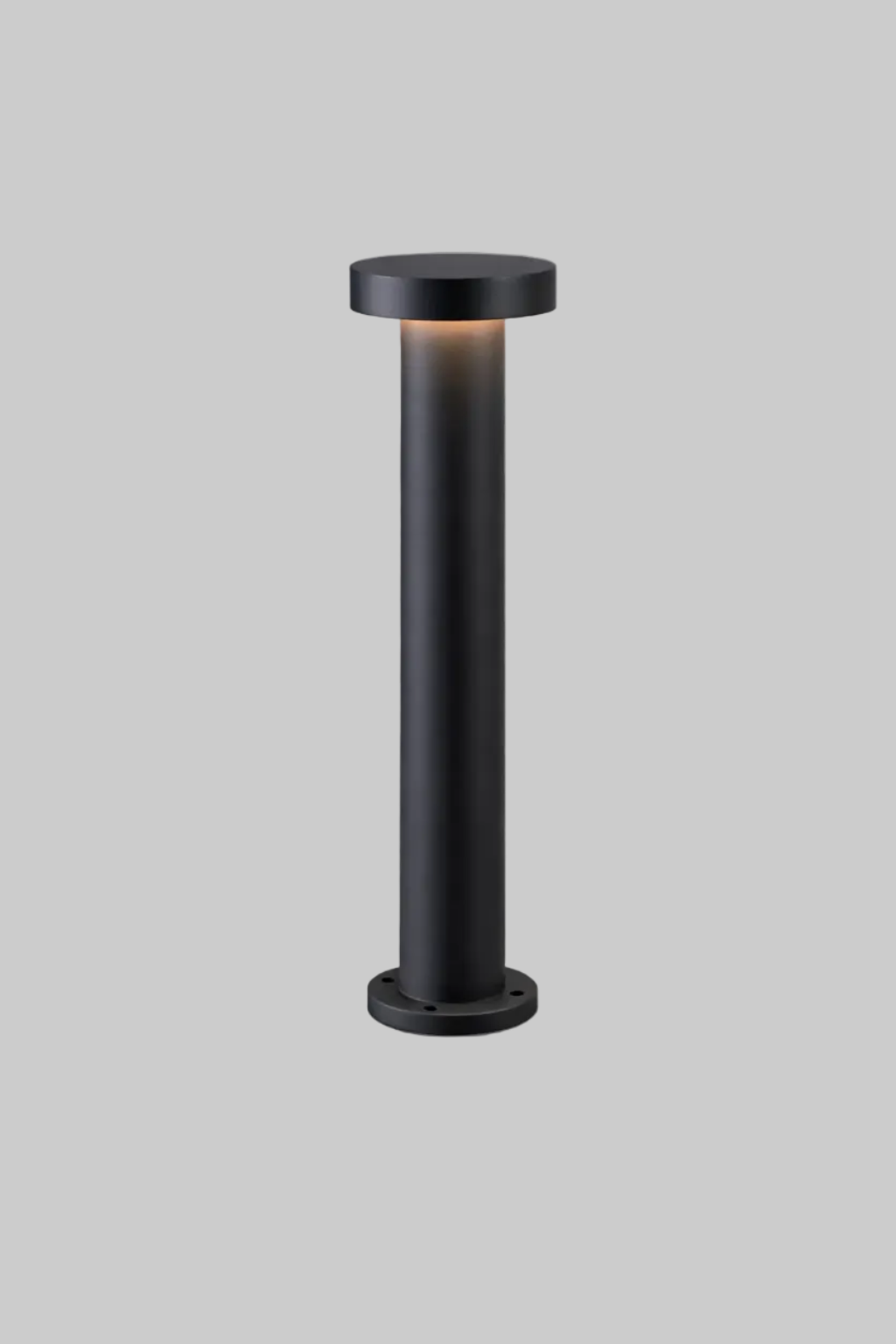 Black bollard light fixture 