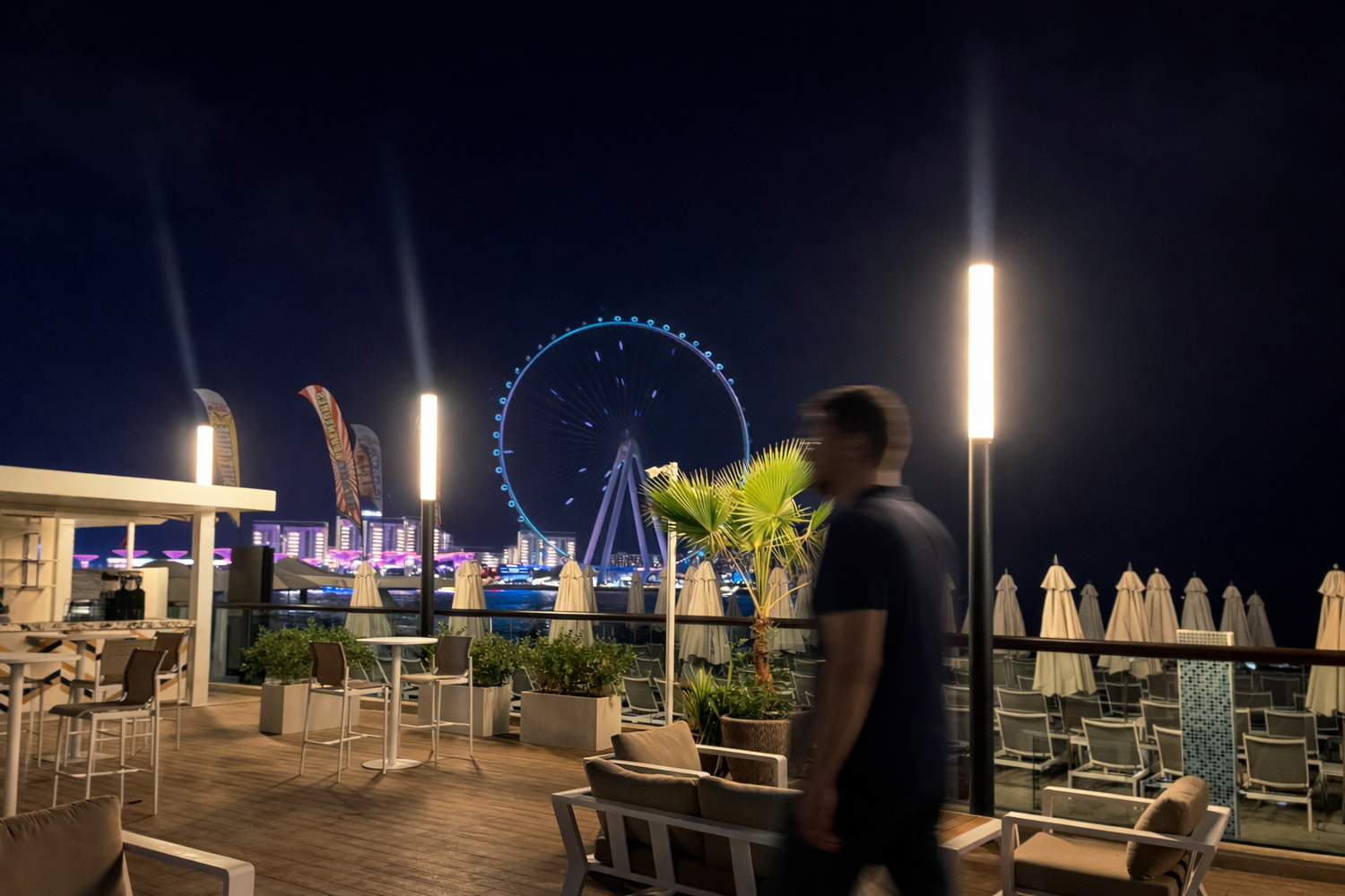 Hiton hote lighting at dubai JBR UAE